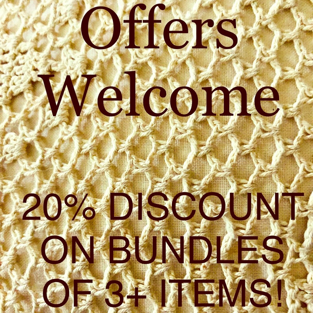 Offers welcome! Bundles of 3+ items get 20% off!